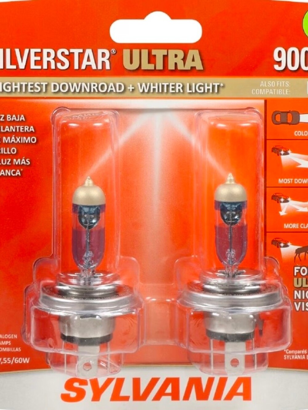 🤑BRAND NEW SYLVANIA 9003 SilverStar Ultra Halogen Headlight Bulb, 2 Bulbs🤑